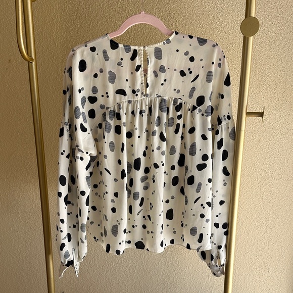 Ted Baker Cream and Black Polka Dot Blouse - Picture 4 of 8